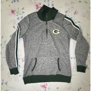 NFL Green Bay Packers Juniors Collection Youth L 11/13 Gray 1/4 Zip Pullover